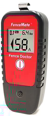 FenceMate Digital Weidezaun Prüfgerät für Stromspannung, Kabellos Zaunprüfer, Zaun-Scout, Fehlerfinder für Elektrozaun, Diagnose Strom & Drehrichtungs, mit 9V Batterie, Gürtelclip Inkl. (19,9 kV)