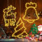 Luces de ventana de Navidad, 3 luces grandes de decoración de Navidad, 155 luces LED colgantes de Navidad, luces LED de estrellas, renos, cascabel, luces de Navidad para exteriores e interiores, 8