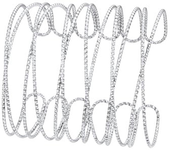 FOCALOOK Armband Glitzer Edelstahl Damen Armband Offen Armreif Offen Wickelarmband Freundschaftsarmband Armspange Oberarm Schmuck Charm Armband