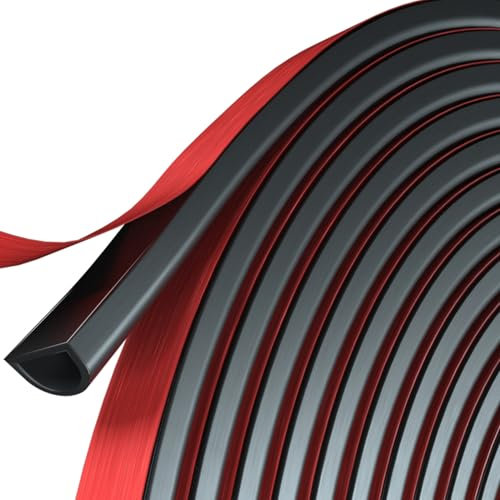 KAFUWELL Joint Fenêtre Isolation Anti Froid en Silicone, 6m, Joint Porte d'Entrée Autocollant, 14mm L x 12mm H, Bande Étanchéité, Isolation Fenêtre Contre le Vent, Anti Pluie, Anti-Bruit (Noir)