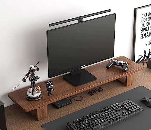 Supporto ergonomico per monitor in legno vintage per PC portatile schermo Home Office Desktop Organizer mensola 40 x 20 x 12 cm