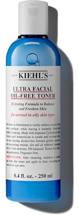 Kiehl's Gesichtswasser ölfrei, beruhigendes und feuchtigkeitsspendendes Gesichtswasser für fettige bis normale Haut, alkoholfrei, parfümfrei, 250 ml
