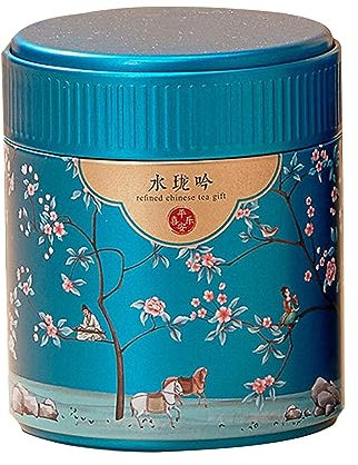 Caja redonda de almacenamiento de té, latas de caramelos, latas de metal, botes sellados de cocina, caja de té chino, conveniente