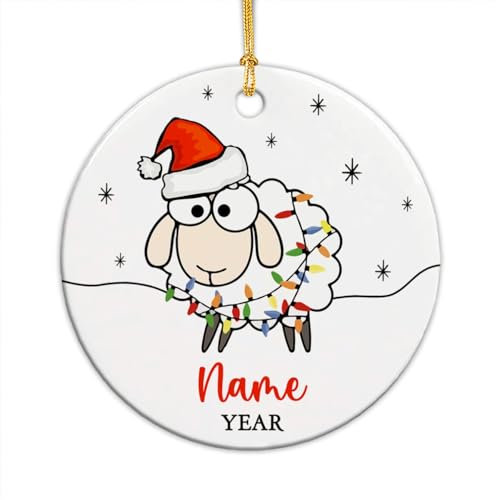 Schaf Christbaumschmuck Anhänger Weihnachtsdeko Mit Schnur Geschenkanhänger Keramik Weihnachtsanhänger