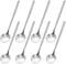 Cucharas de Café de Acero Inoxidable, 8 Piezas Redonda Cucharitas de Té Cucharas de Postre Cucharas Pequeñas para Casa, Cocina, Hotel, Cuchara de Helado,13cm (Plata)