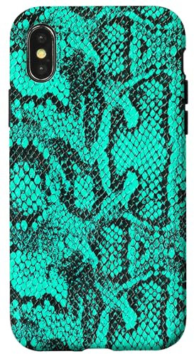 iPhone X/XS Turquoise Pattern Snake Case