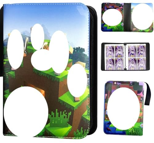 Cartoon Sammelkarten Album, Sammelkarten 4 Fächer 400 Taschen Sammelkartenalben Karten Binder Sammelheft Cartoon Anime Karten Heft Ordner Album für Sammelkarten Geschenke von Fans