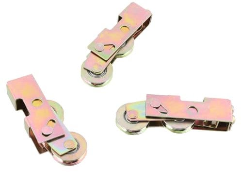 Juego de 3 ruedas para puerta de patio de aluminio y cristal, juego de ruedas para puerta corredera