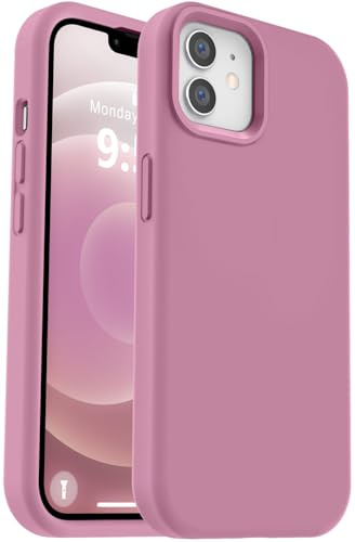 Vooii Compatible with iPhone 12 Case/iPhone 12 Pro Case, Liquid Silicone Upgrade [Fit for Battery Charger Cases] [Shockproof Drop Protection] Phone Case 6.1 inch - Lavender Purple