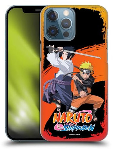 Head Case Designs Offizielle Naruto Shippuden Naruto und Sasuke Schluessel Kunst Harte Rueckseiten Handyhülle kompatibel mit Apple iPhone 13 Pro Max