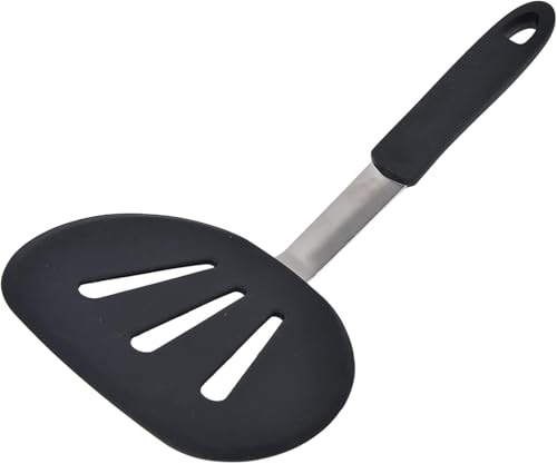 Voarge Spatule ronde extra large en silicone, antiadhésive, large spatule ronde, pour œufs à crêpes et plus encore