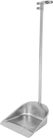 RUNROTOO Recogedor con Mango Largo y Dientes: Recogedor de Metal de Acero Inoxidable Resistente - 78 cm (30,7 Pulgadas) sin Necesidad de doblarse para la Limpieza del hogar, la Cocina, el Garaje, el