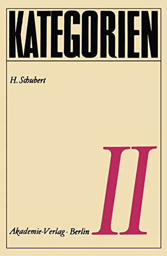 Kategorien II (Heidelberger Taschenbücher, 66, Band 66)