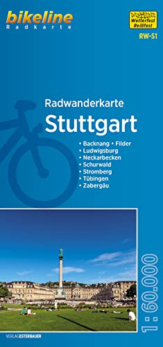 Radwanderkarte Stuttgart RW-S1: Backnang – Filder – Ludwigsburg – Neckarbecken – Schurwald – Stromberg – Tübingen – Zabergäu (bikeline Radwanderkarte)