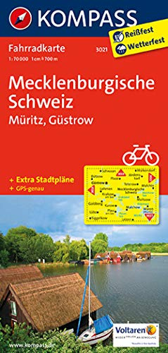 KOMPASS Fahrradkarte Mecklenburgische Schweiz - Müritz - Güstrow: Fahrradkarte. GPS-genau. 1:70000 (KOMPASS-Fahrradkarten Deutschland, Band 3021)