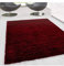 Carpettex Hochflor Teppich Wohnzimmer Einfarbig Design Prime Shaggy Teppich Rot 80x150 cm - Langflor Teppich Schlafzimmer Flokati Teppich Flauschig Super Soft Küchenläufer Läufer Wohnzimmerteppich