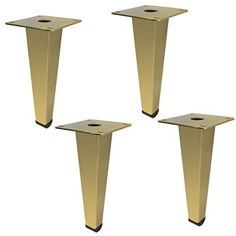 Möbelfüße 5.1in/13cm,Gold Tischbeine,für Couchtisch,Schrank und Sofa,Rutschfeste Matte,Tragfähigkeit 1000KG,4er Set