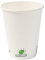 GREENBOX Tazza di carta riciclabile caffè bianco con icona EcoUp© e rivestimento PLA I 50 Coffee To go Bicchieri monouso biodegradabili 300 ml 12 oz I tazza da caffè monouso