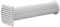 Universal Vent Kit 125mm / 5 Wall Fixing Ventilation Duct Kit with Shutter, White Color