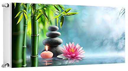 TMK ArtDeko Magnet Heizkörperabdeckung Innovative Lösung Selbsthaftend 120x60 Heizkörperabdeckung, Heizkörperverkleidung, Steine