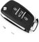 Kuuleyn Étui Porte-clés, étui à clé à télécommande à 3 Boutons pour Voiture, étui à Lame pour Peugeot Partner 306 407 Abs Noir, protégez Votre clé Intelligente de l'usure Quotidienne