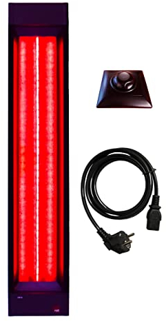 SET B-Ware, Infrarotmed Infrarotstrahler 500W, Regler und Netzkabel für Sauna und IR-Kabine, Schwarz