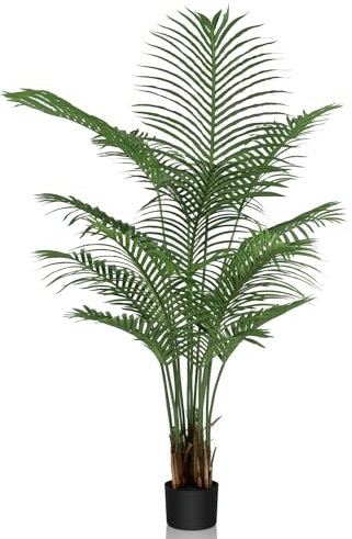 YOLEO 5.5FT Artificial Palm Tree Indoor Lifelike Faux Palm Plant Fake Tropical Areca Tree for Home Office Living Room Decor