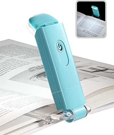 DEWENWILS Luce per Lettura Libri a Letto, Luce da Lettura a LED portatile con clip, 2 Luminosità regolabili, 2 Colori Bianco Figo, Lampada Lettura ricaricabile USB, perfetta per Amanti dei Libri
