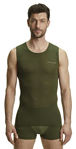 FALKE Herren Baselayer-Shirt Ultralight Cool M S/L SH Funktionsmaterial Schnelltrocknend 1 Stück, Grün (Herb 7754), S