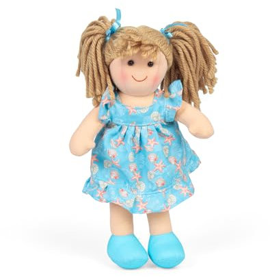 Bigjigs Toys Maisie Rag Doll (Small) - My First Dolly, Baby & Toddler Plush Soft Toy, Swappable Clothes & Outfits, Suitable From Birth, Size 28cm