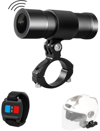 Caméra Casque WiFi VSYSTO, Résolution Ultra Haute 2K, Objectif Grand-Angle 170° Étanche pour Vélo, Télécommande sans Fil, Capteur G, Enregistrement en Boucle, Caméra d'action pour Moto, Sports et Ski