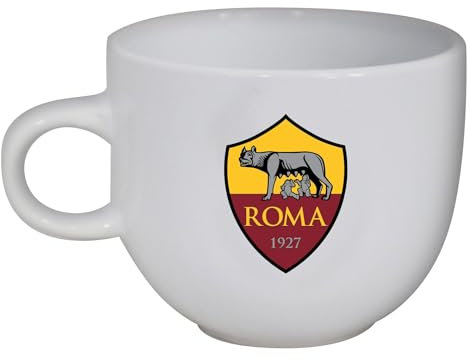 Giemme Tazza Mug da Colazione Compatibile con Roma Bianco Unica
