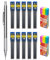 TOZBLEU Porte mine Set,porte-mine 0,7mm, 1 porte-mine en métal, crayons mécaniques avec 120pcs mines de rechange,2 gommes,porte-mine pour écrire et dessiner pour École,les ingénieurs