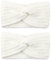 2 Stück Stirnband Damen Winter, Kinder, Mädchen - Strick Haarband Elastisch, Ohrenwärmer, Vielseitig für Herbst Und Winter (Weiß)