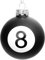 SIKORA 8-Ball besondere Weihnachtskugel Glas Christbaumschmuck Deko Figur Weihnachten Anhänger Ornament - Trend Line - BS582