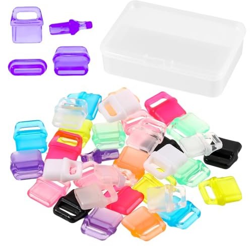 Ptwola 30 PCS Colorful Type-C Anti Dust Plugs Covers USB C Charging Port Protector Cap Plastic Dust Stopper Type C Plugs Cleaning Cap with Box Compatible with Most Smartphones Notes Tablets Devices