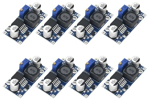 8 Stück Step Down Converter, DC-DC Buck Converter 5A 3.2-40 V bis 1.25-35V, Einstellbares Step-Down Modul, Hohe Effizienz Ausgangsstrom, Präzisionsspannungsregler für Elektronikprojekte Beleuchtung