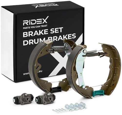 RIDEX 3859B0241 Kit frenos disco de tambor Trasero con cilindro de freno de rueda con accionador Compatible con NISSAN TERRANO II R20