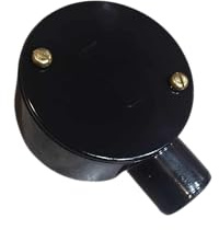 20mm Black Conduit End Box | Complete With Lid & Screws | PVC Terminal Box 1 Way