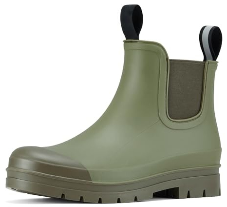 YOLIS Ankle Wellies Women Wellington Boots Waterproof Short Wellies | PVC Rubber, Lightweight Anti-Slip Chelsea Booties, Outdoor Rain Garden Activities