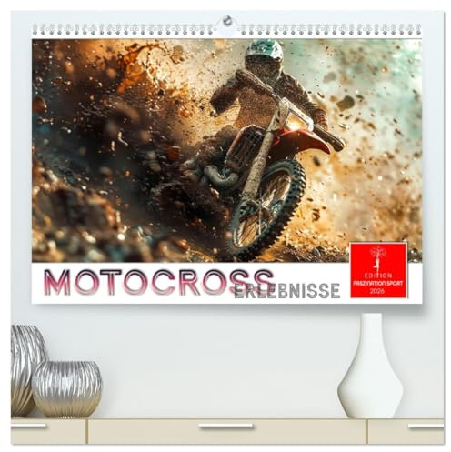 Motocross Erlebnisse (hochwertiger Premium Wandkalender 2026 DIN A2 quer), Kunstdruck in Hochglanz: Ein fesselnder Sport aus Geschwindigkeit und Adrenalin. (CALVENDO Sport)