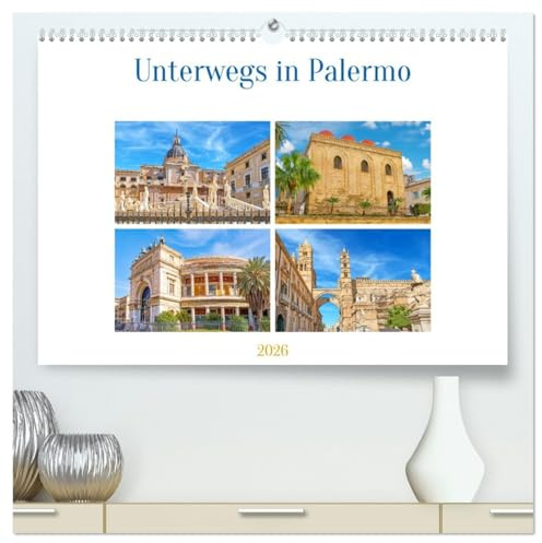 Unterwegs in Palermo (hochwertiger Premium Wandkalender 2026 DIN A2 quer), Kunstdruck in Hochglanz: Pulsierende Hauptstadt Siziliens - Palermo ist Italiens fünftgrößte Stadt. (CALVENDO Orte)