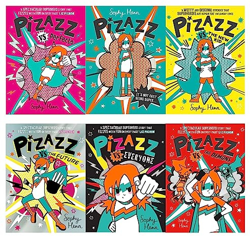 Pizazz by Sophy Henn 6 Books Collection Set (Pizazz vs Perfecto, Pizazz vs the New Kid, Pizazz It's Not Easy Being Super, Pizazz vs The Demons, Pizazz vs Everyone, Pizazz vs The Future)