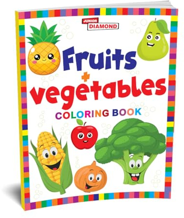Fruits And Vegetables Colouring Book