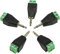 zdyCGTime 3,5 mm TS Mono Stecker zu 2 Pin Schraubklemmen Buchse AUX Kopfhörer Balum Konverter Adapter (5er Pack)