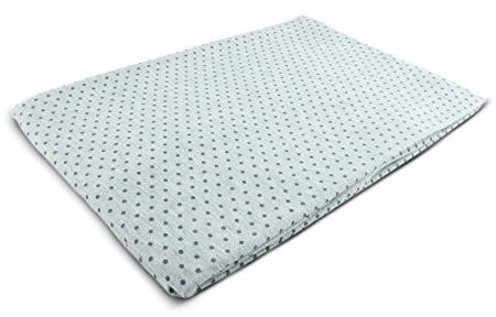 1buy3 Jersey Stoff Gemustert zum nähen | 92% Baumwolle, 8% Elasthan | Kinderstoff | Baumwolljersey | Muster: Punkte (anthrazit) auf grau | 100cm x 160cm | Grundpreis je m² = €8,43