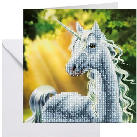 Sunshine Unicorn Crystal Art Card Kit 18x18cm Craft Buddy