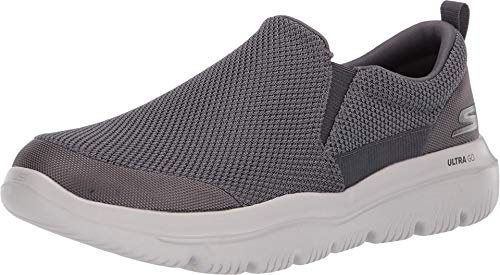 Skechers Performance GO WALK EVOLUTION ULTRA IMPECCABLE, Zapatillas sin cordones para Hombre, Charcoal Textile, 43.5 EU