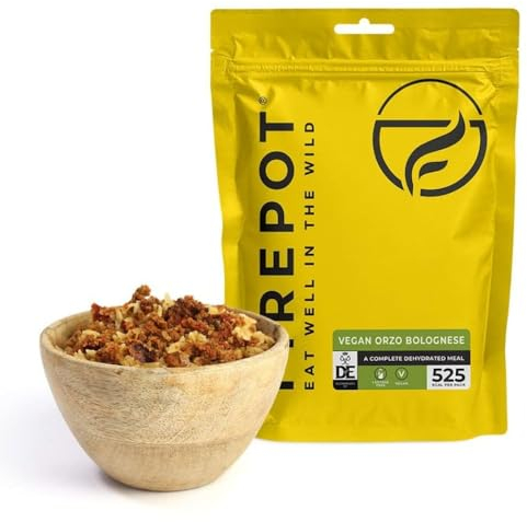 FIREPOT Vegan Orzo Bolognese - Healthy VEGAN Dehydrated Expedition Food (Regular)
