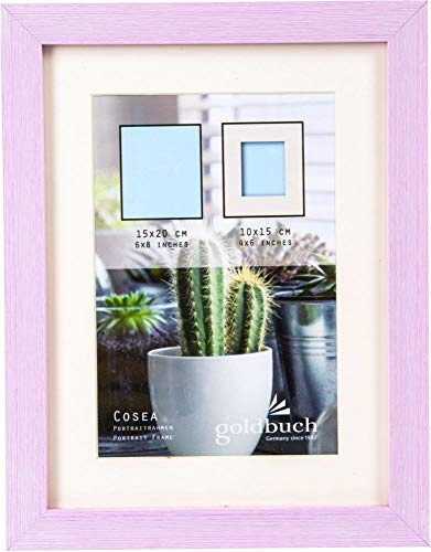 goldbuch Fotorahmen Kunststoff Holzoptik 15x20 cm Lila Cosea